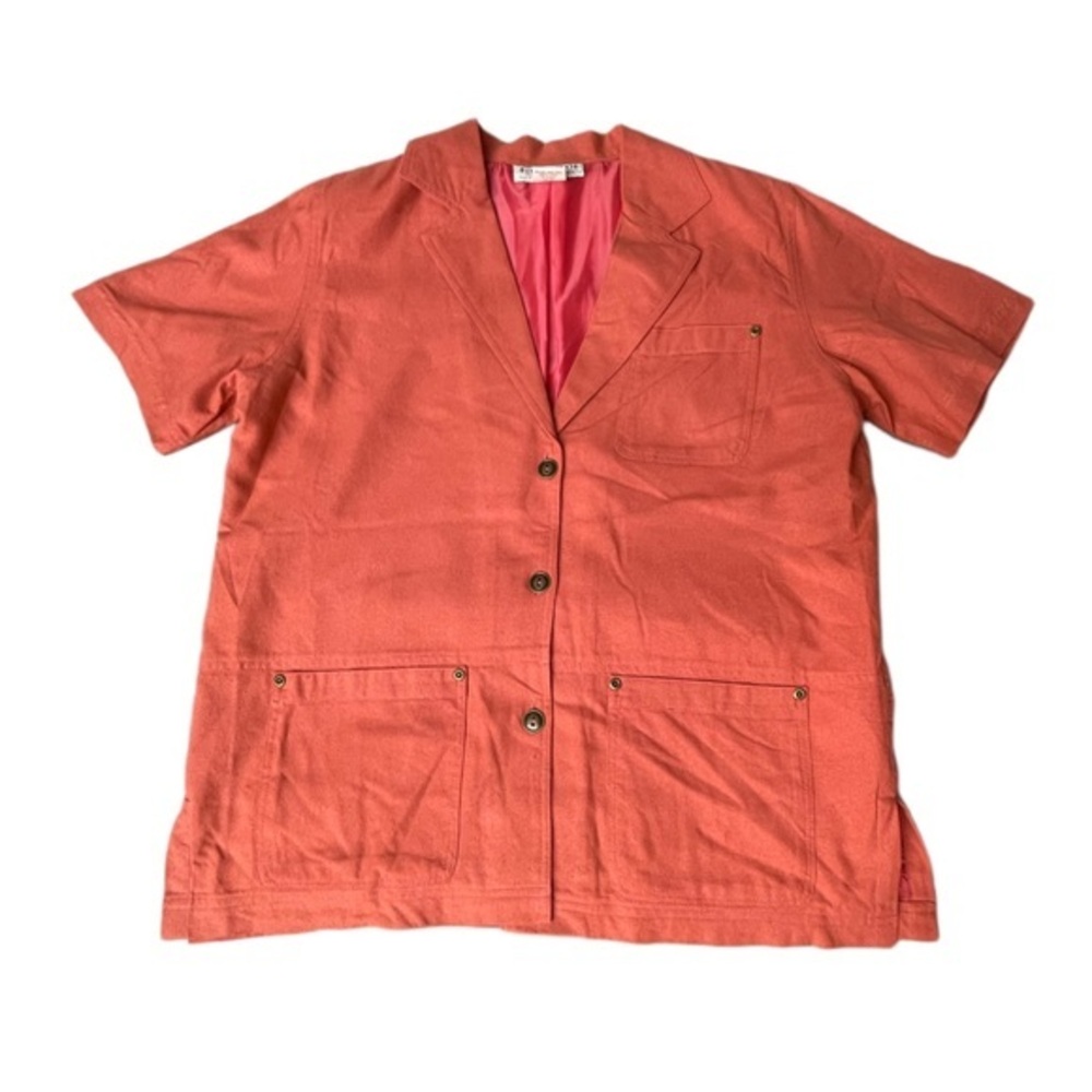 Vintage Bedford Fair 3-button short sleeve jacket womens size Medium